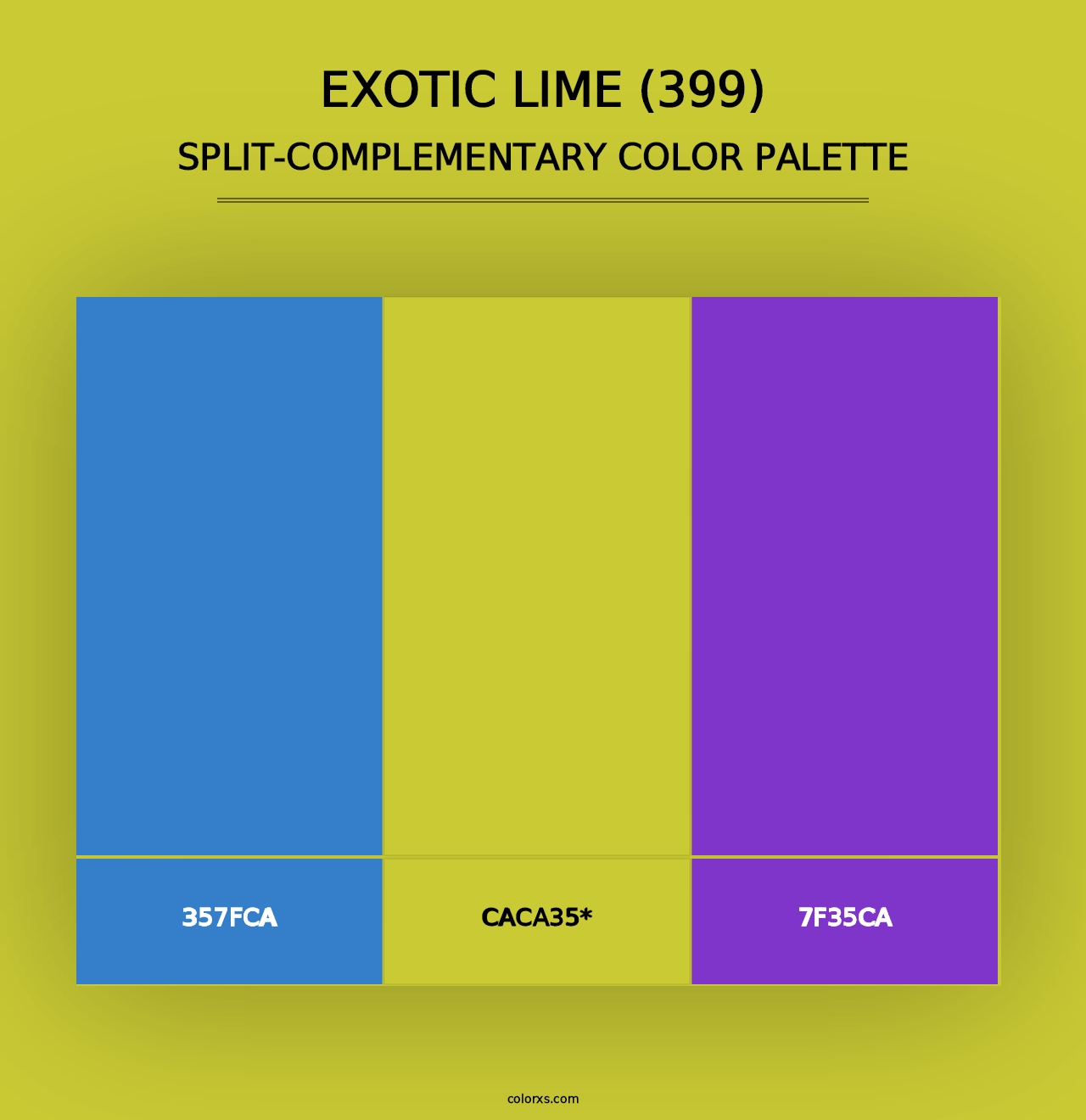 Exotic Lime (399) - Split-Complementary Color Palette