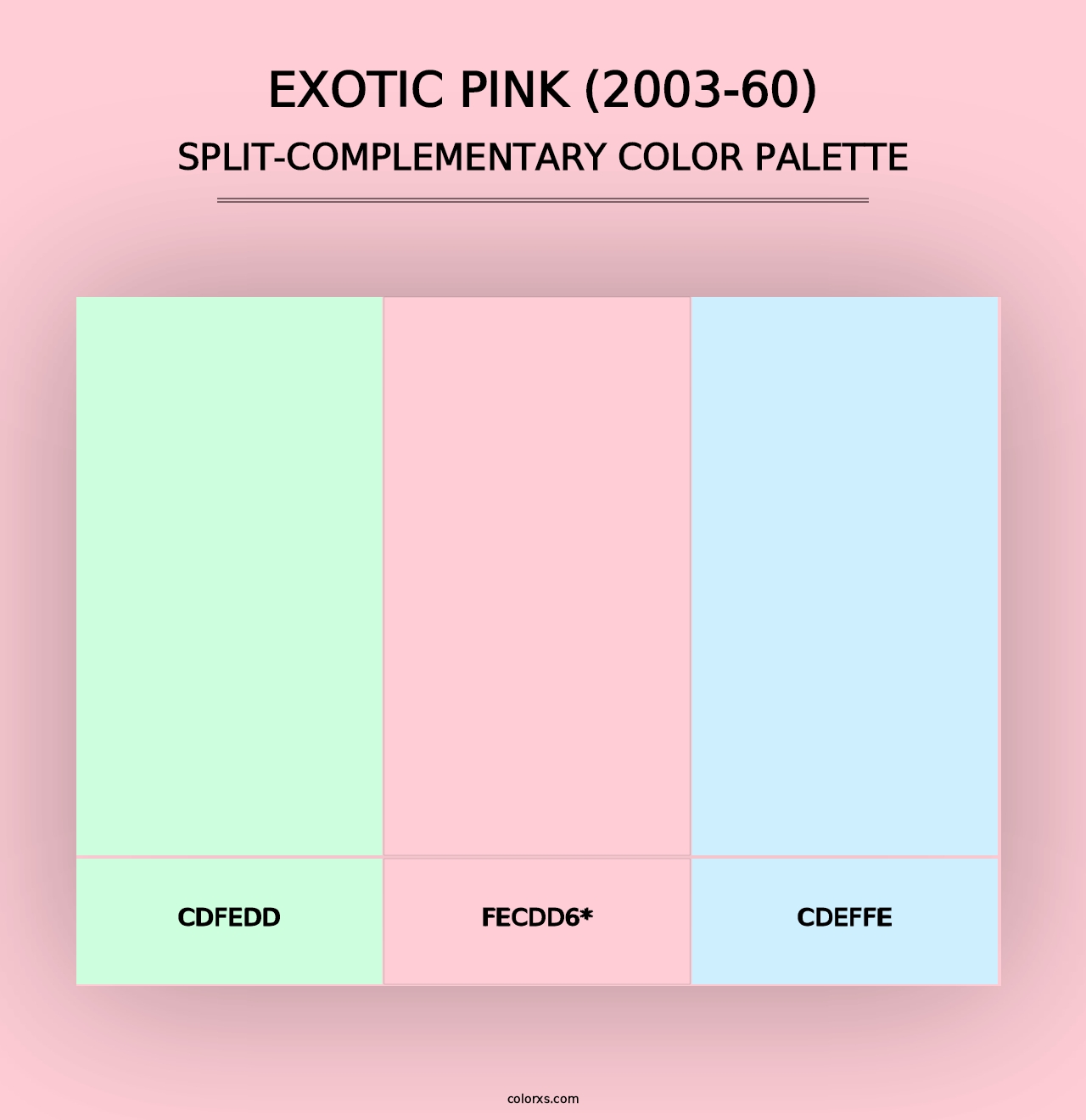 Exotic Pink (2003-60) - Split-Complementary Color Palette