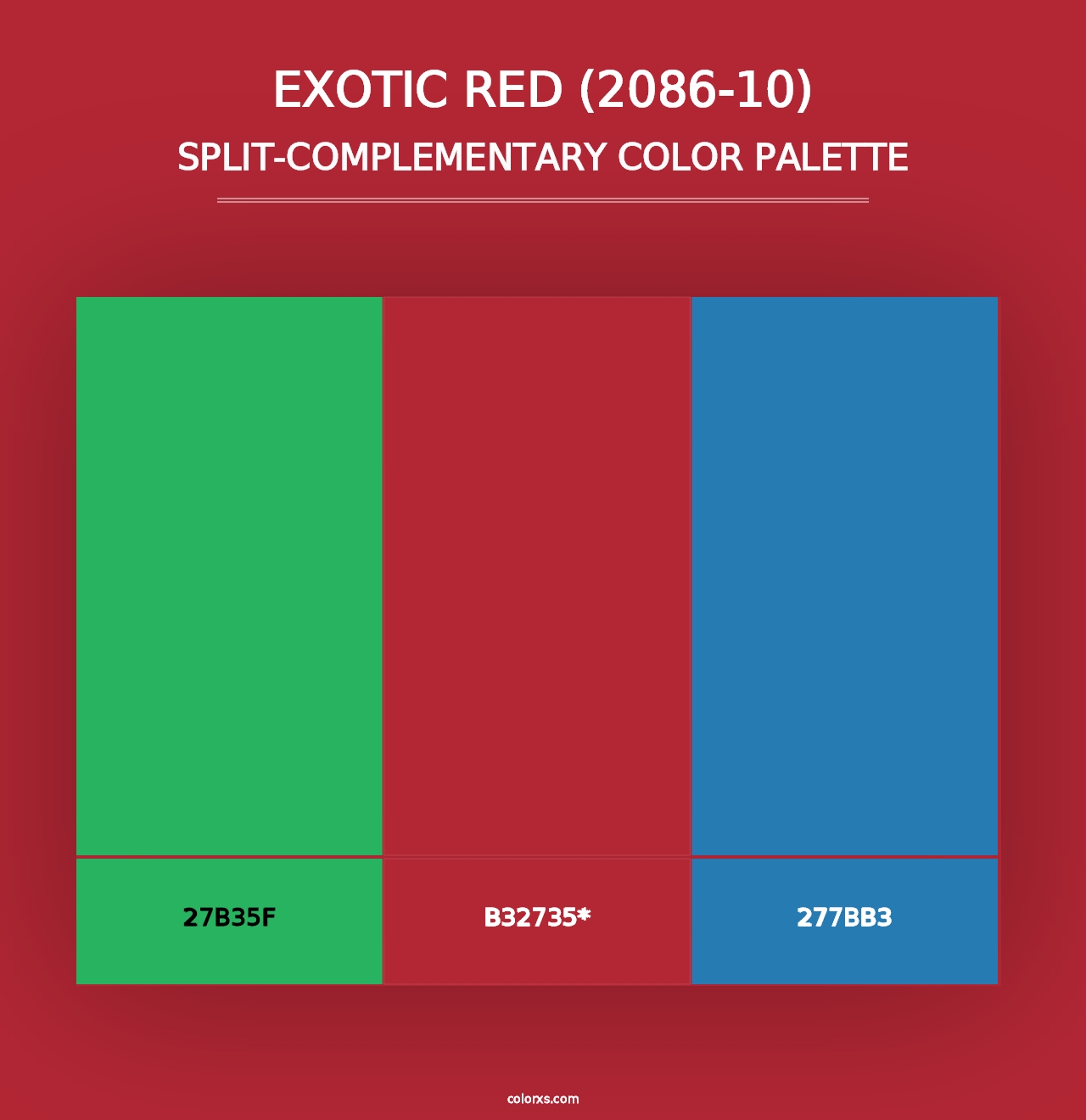 Exotic Red (2086-10) - Split-Complementary Color Palette