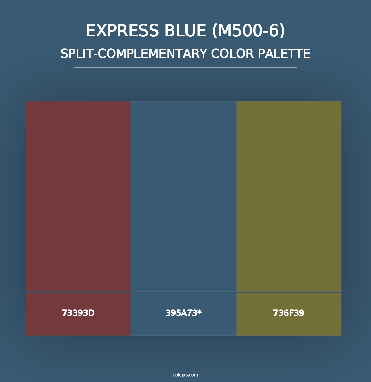 Express Blue (M500-6) - Split-Complementary Color Palette