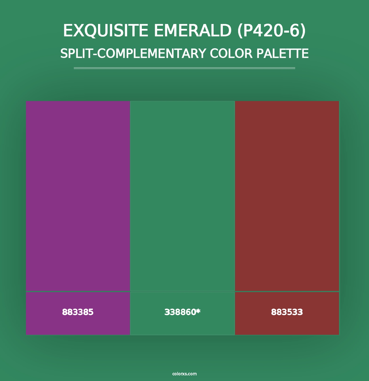 Exquisite Emerald (P420-6) - Split-Complementary Color Palette