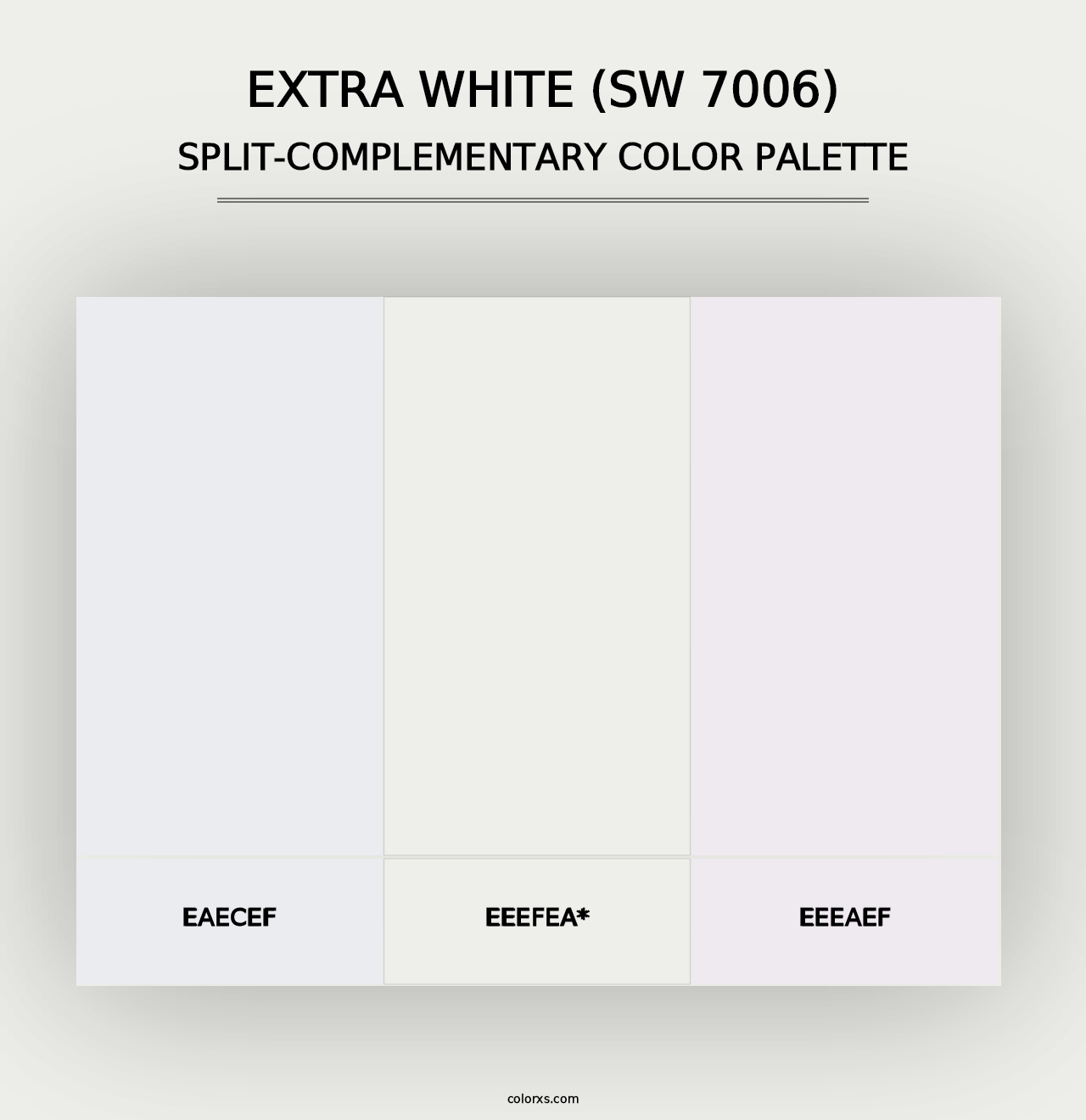 Extra White (SW 7006) - Split-Complementary Color Palette