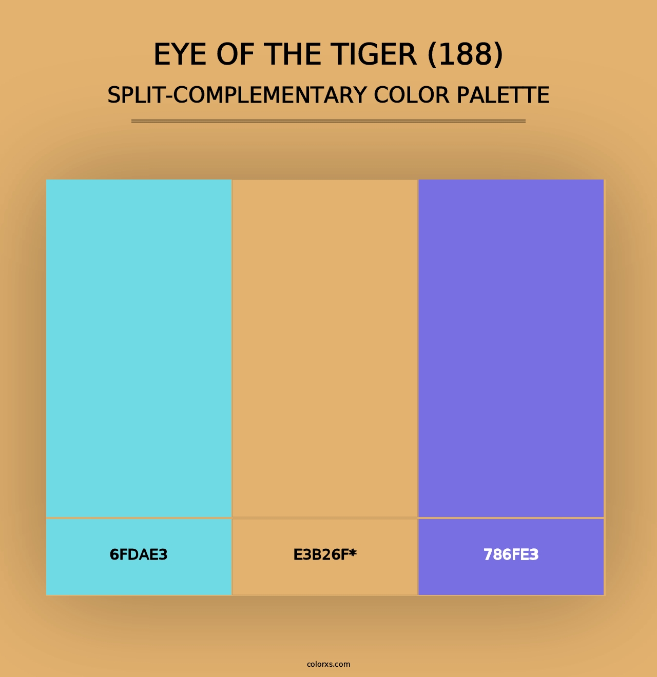 Eye of the Tiger (188) - Split-Complementary Color Palette