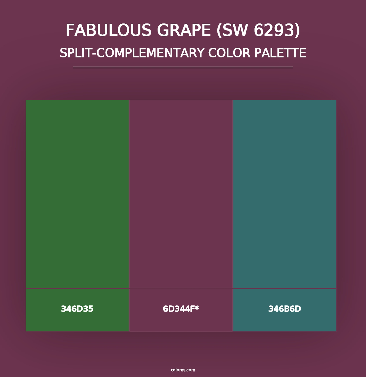 Fabulous Grape (SW 6293) - Split-Complementary Color Palette