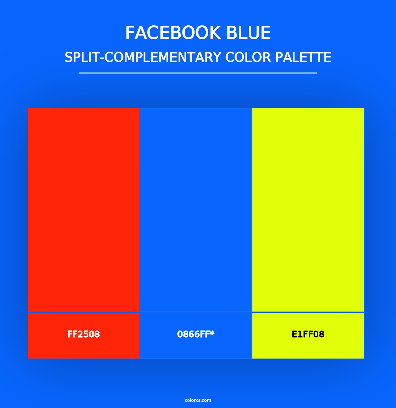 Facebook Blue - Split-Complementary Color Palette