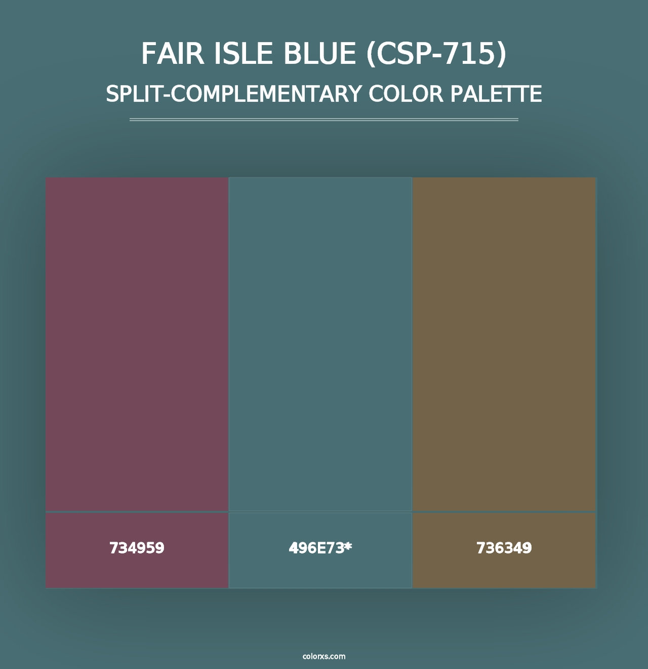 Fair Isle Blue (CSP-715) - Split-Complementary Color Palette