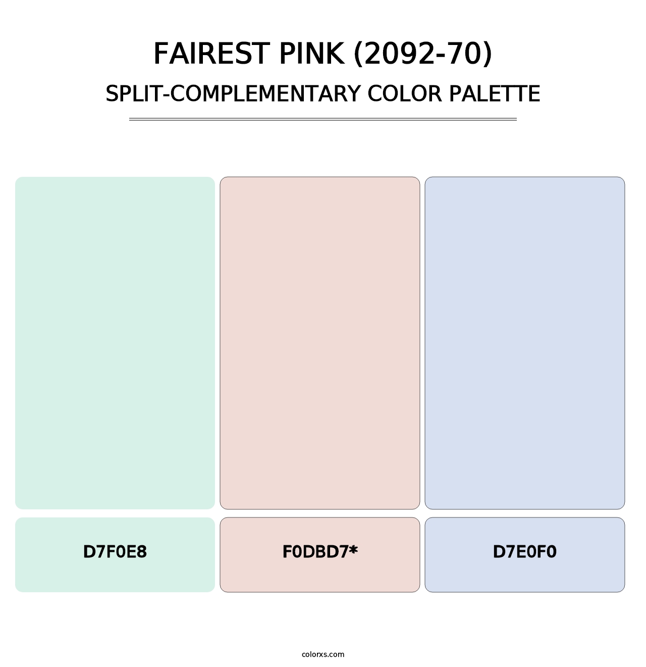 Fairest Pink (2092-70) - Split-Complementary Color Palette