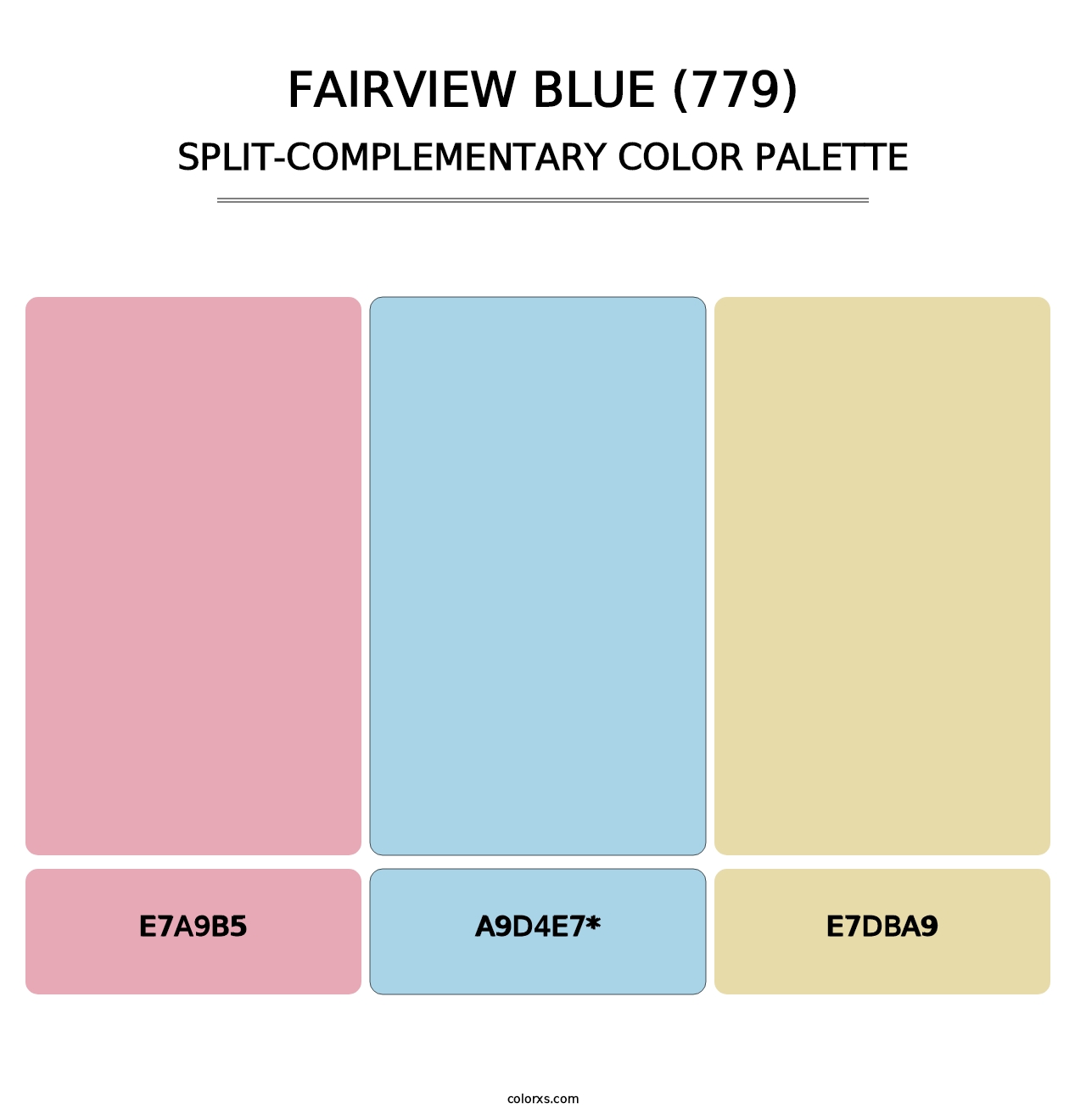 Fairview Blue (779) - Split-Complementary Color Palette