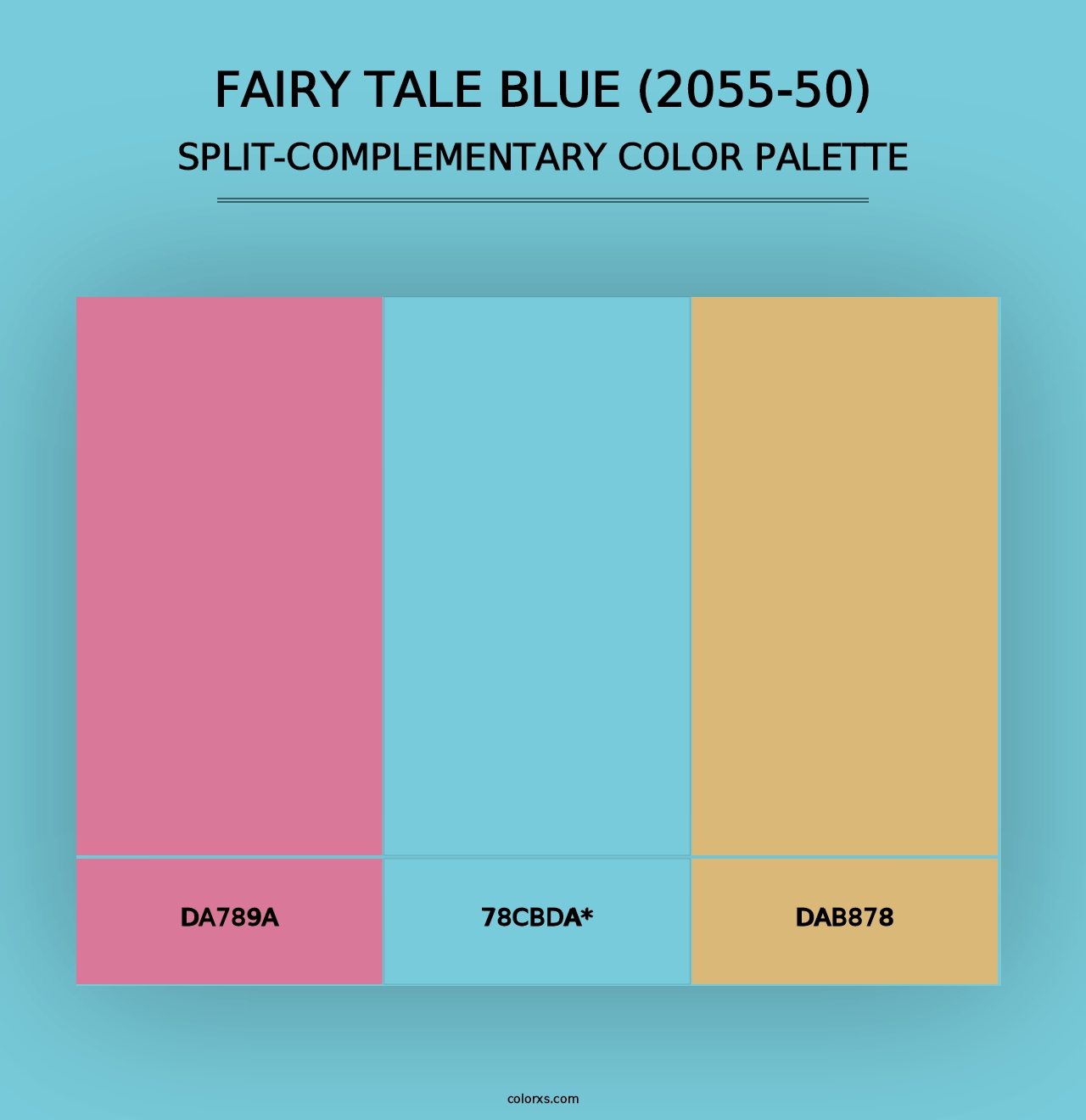 Fairy Tale Blue (2055-50) - Split-Complementary Color Palette