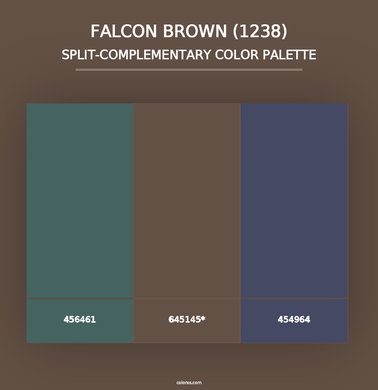 Falcon Brown (1238) - Split-Complementary Color Palette