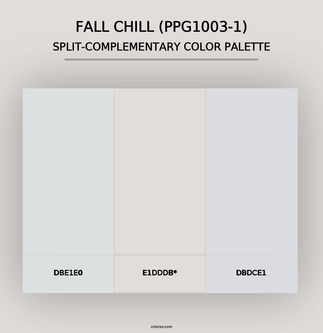 Fall Chill (PPG1003-1) - Split-Complementary Color Palette