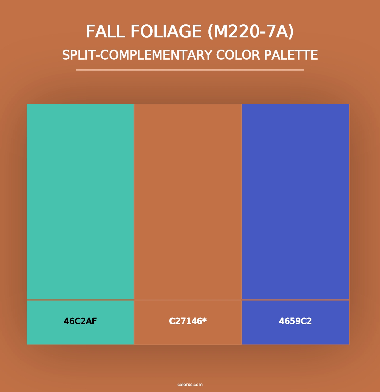 Fall Foliage (M220-7A) - Split-Complementary Color Palette