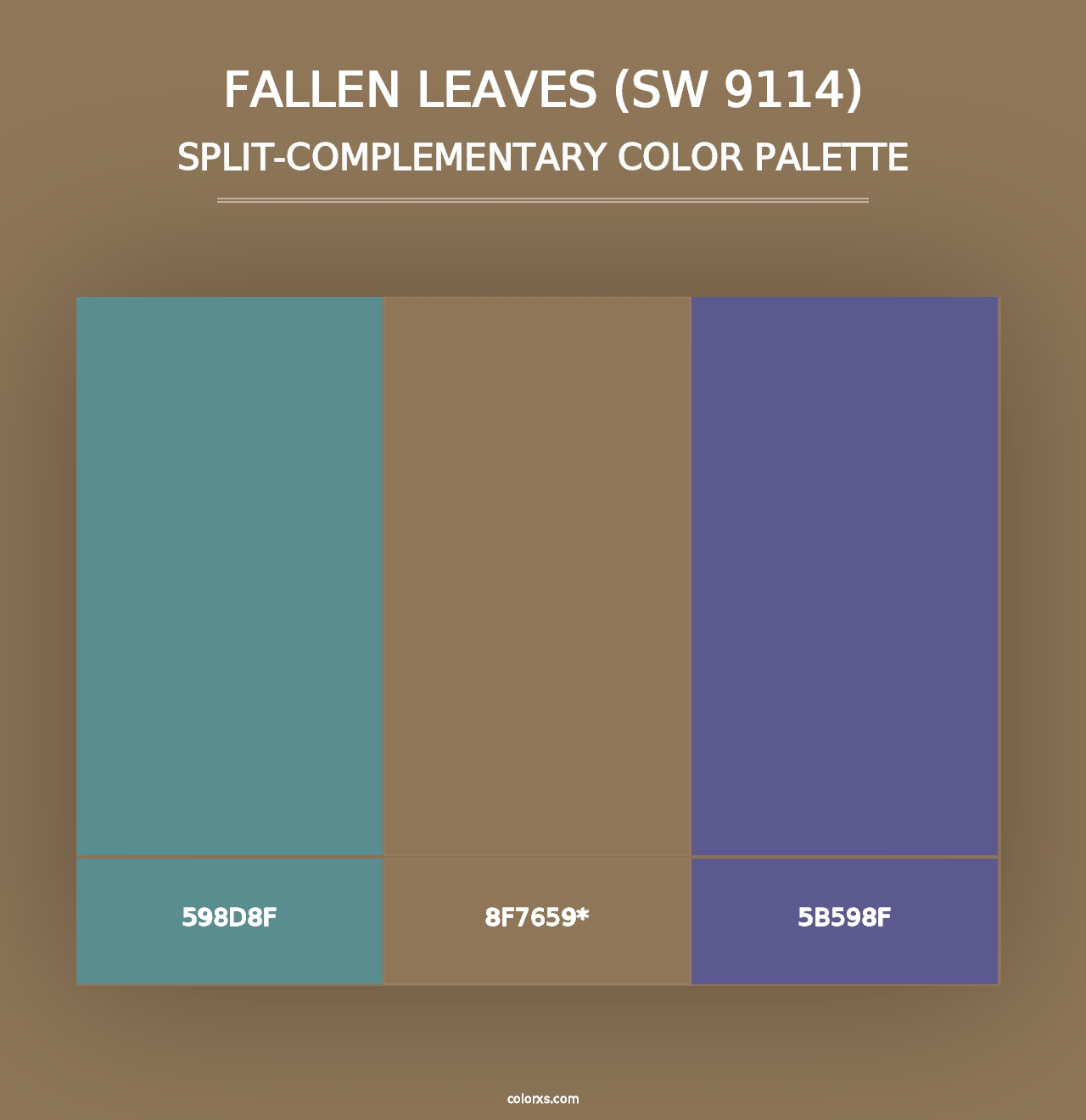 Fallen Leaves (SW 9114) - Split-Complementary Color Palette