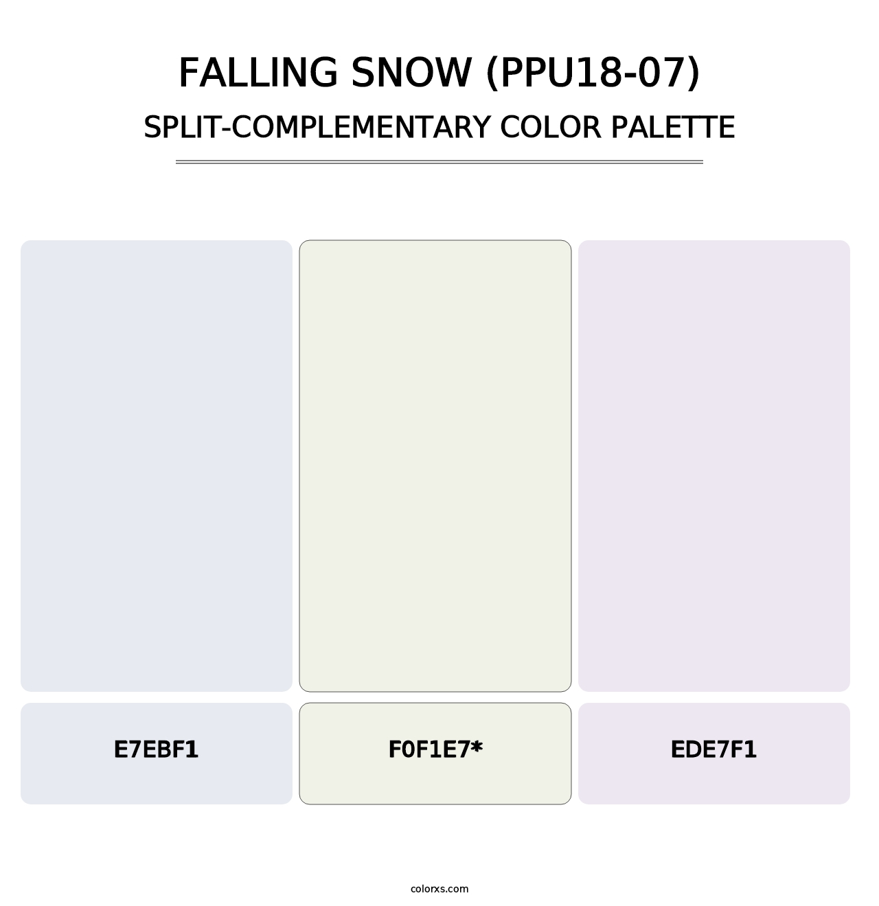 Falling Snow (PPU18-07) - Split-Complementary Color Palette