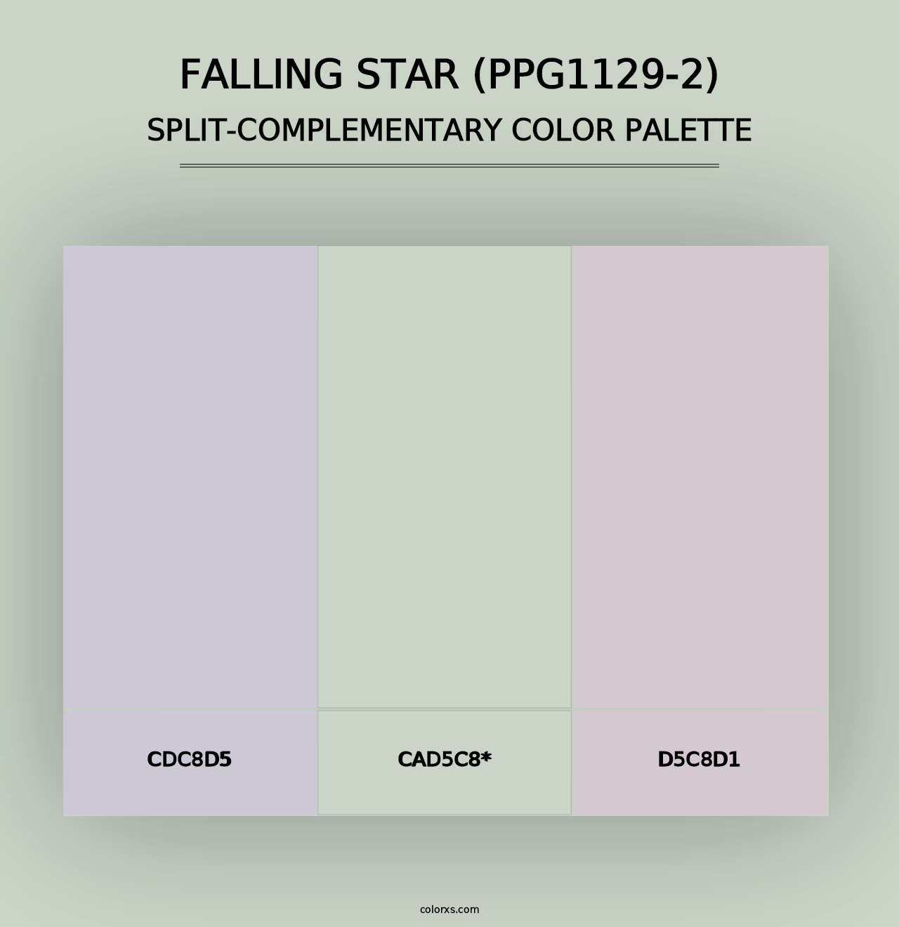 Falling Star (PPG1129-2) - Split-Complementary Color Palette