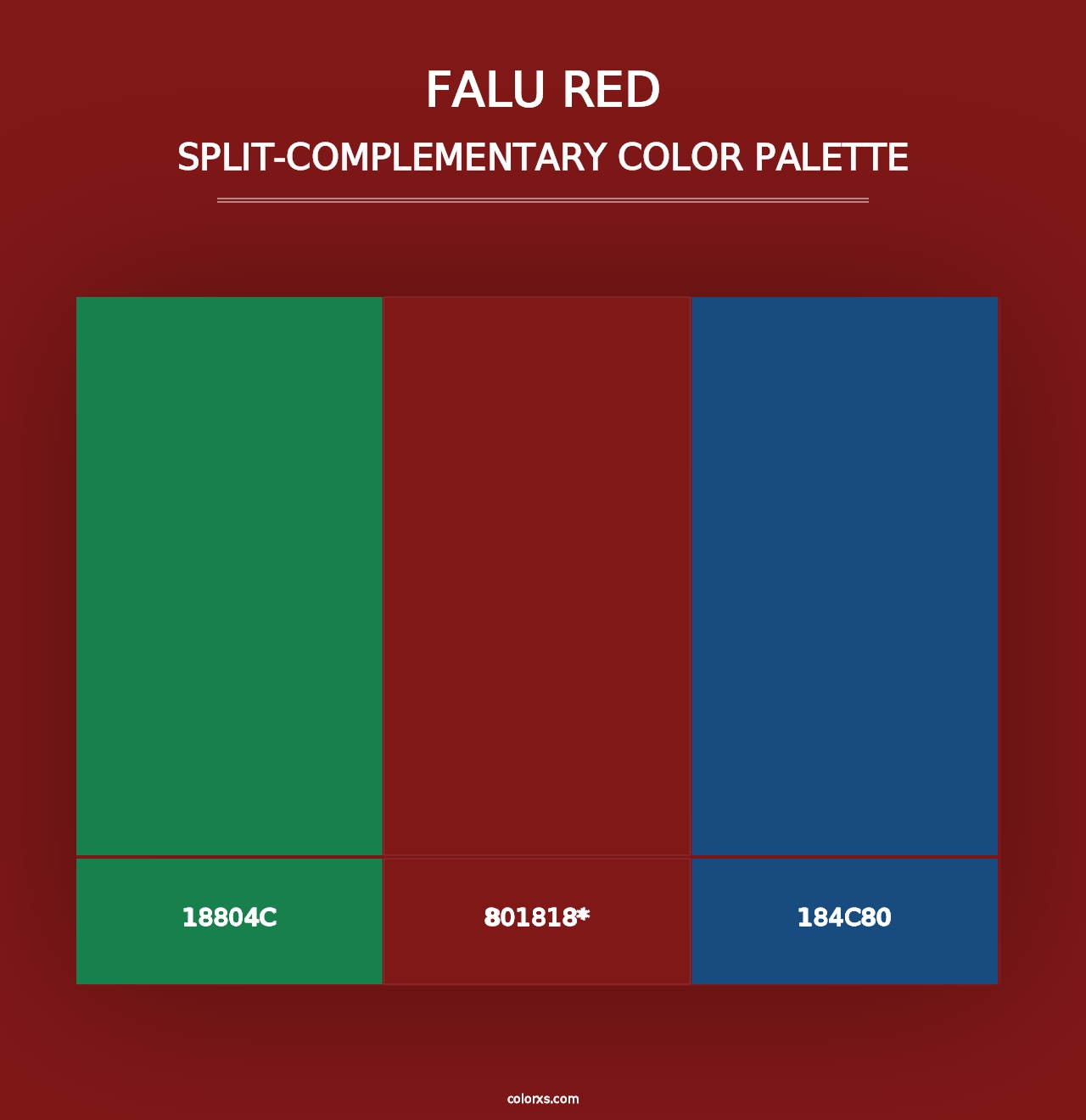 Falu red - Split-Complementary Color Palette