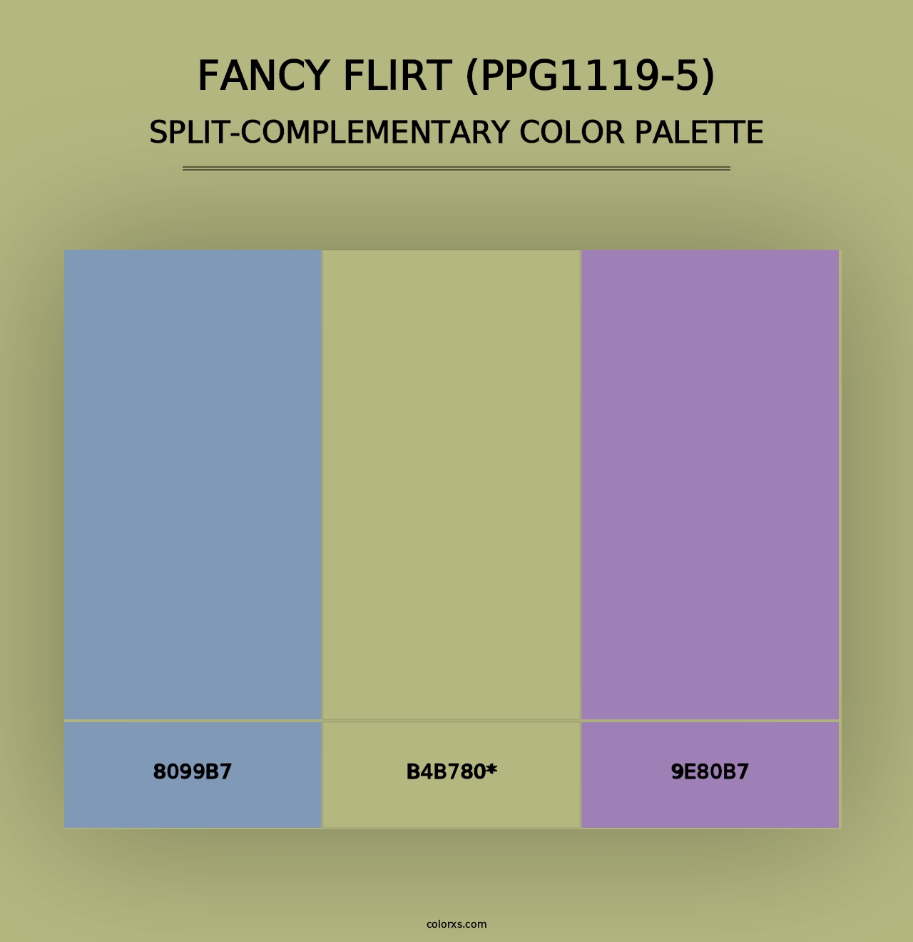 Fancy Flirt (PPG1119-5) - Split-Complementary Color Palette