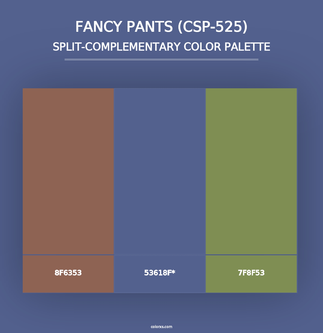 Fancy Pants (CSP-525) - Split-Complementary Color Palette