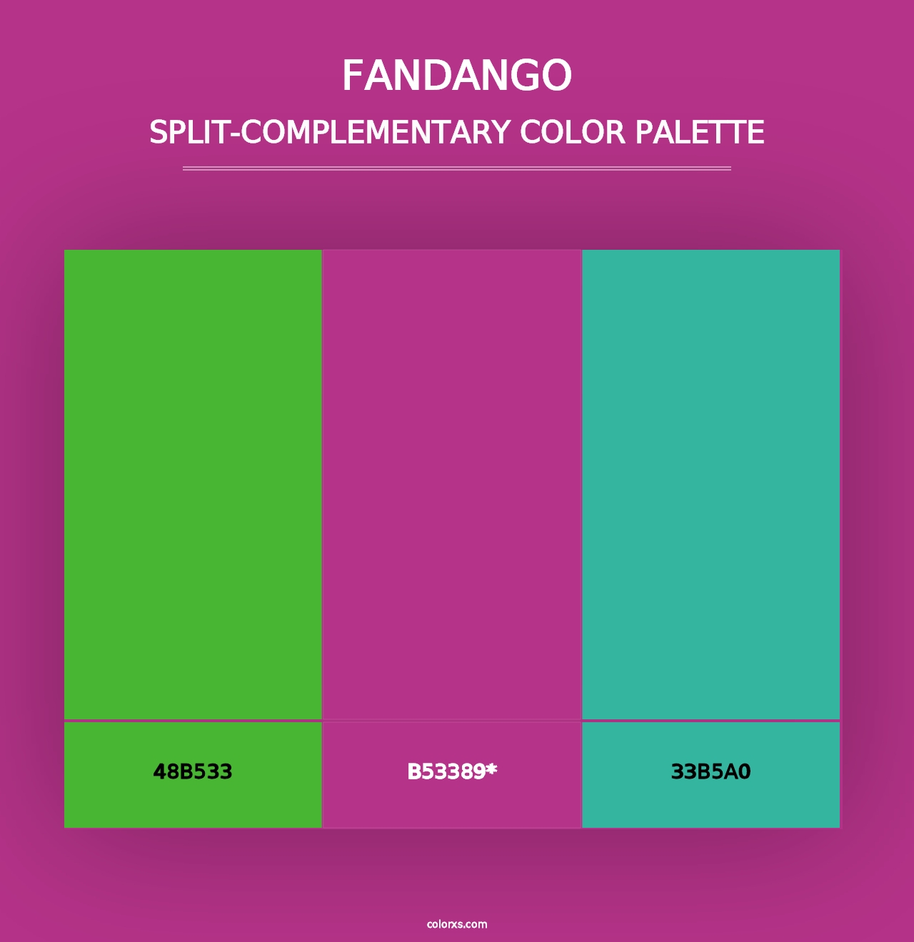 Fandango - Split-Complementary Color Palette