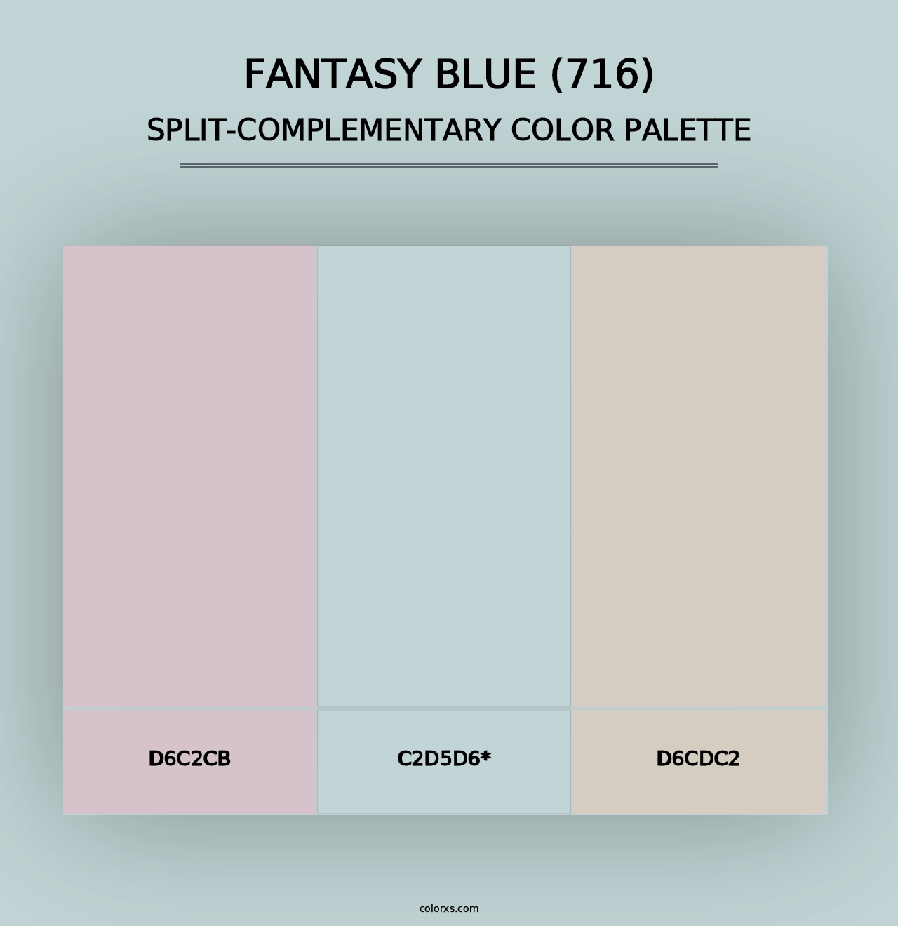 Fantasy Blue (716) - Split-Complementary Color Palette