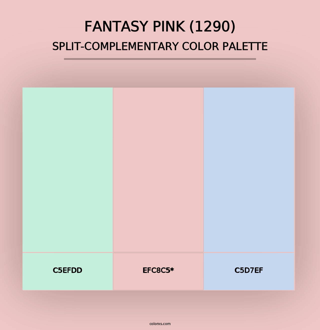 Fantasy Pink (1290) - Split-Complementary Color Palette