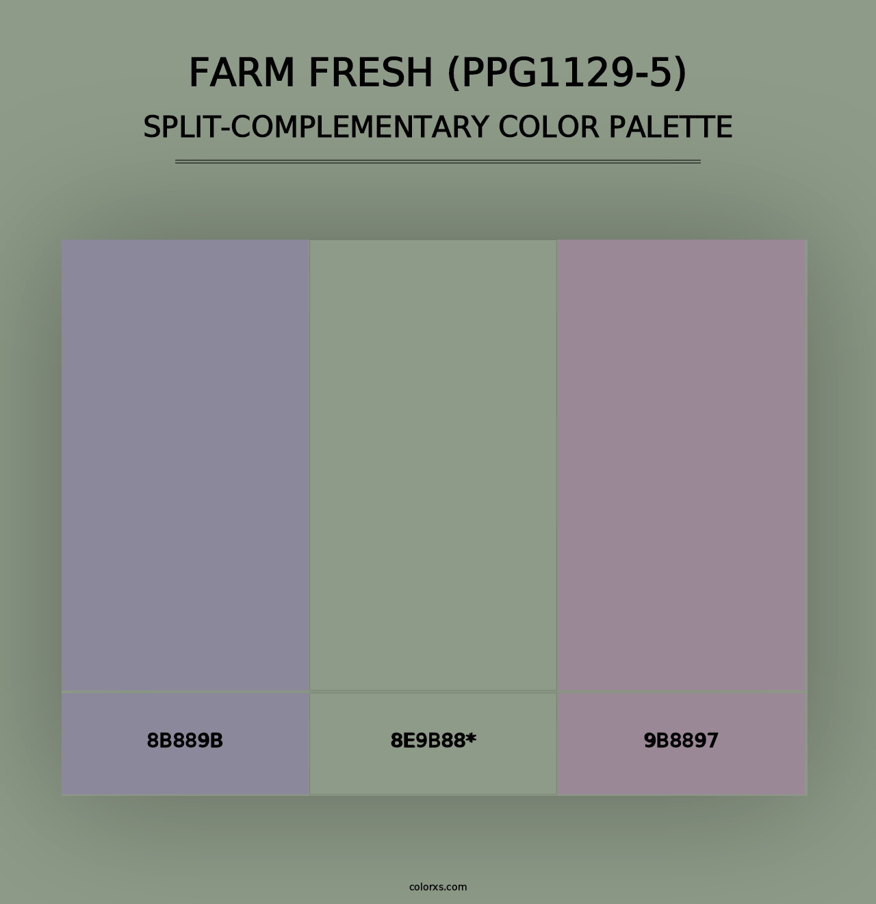 Farm Fresh (PPG1129-5) - Split-Complementary Color Palette