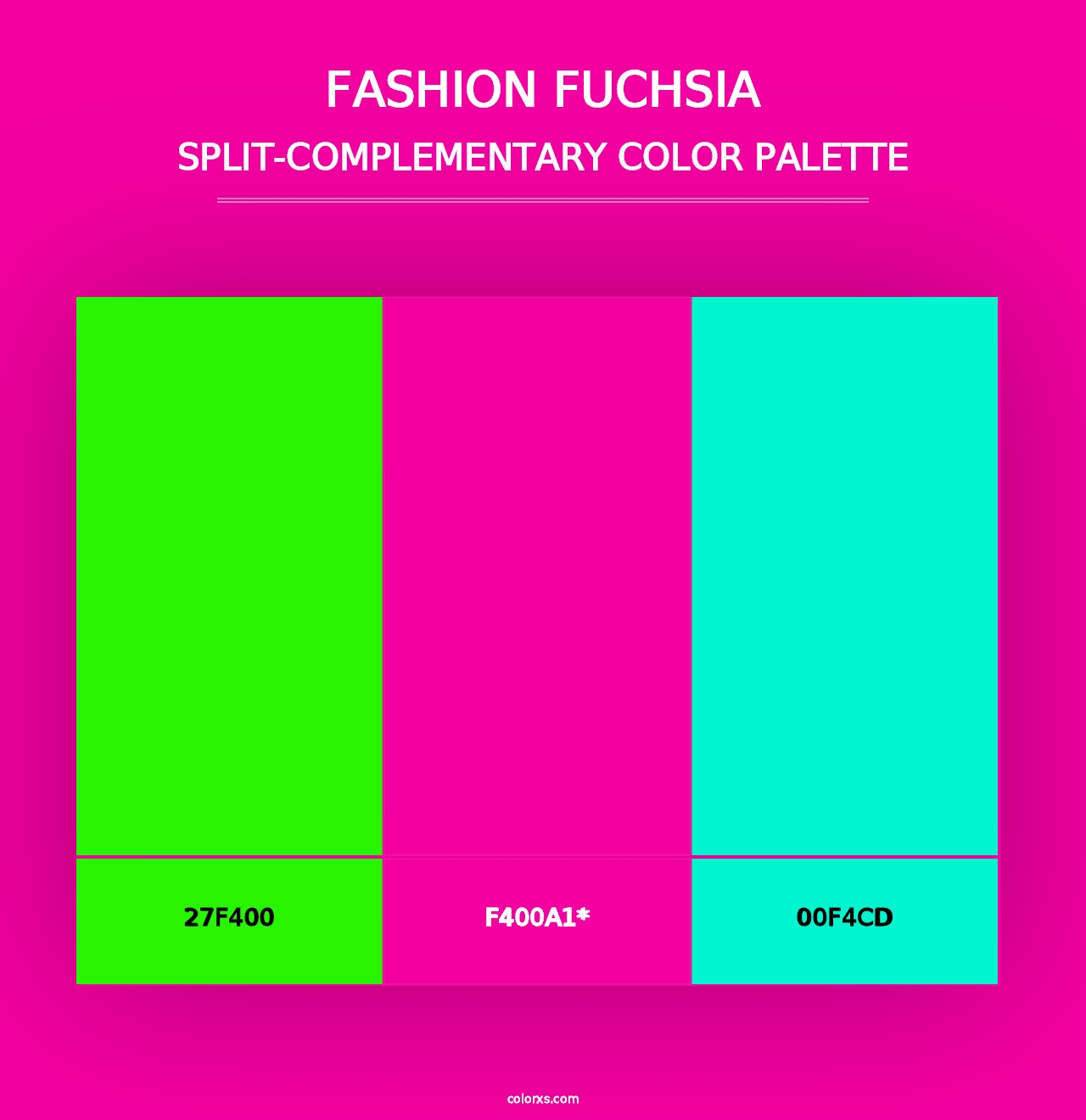 Fashion fuchsia - Split-Complementary Color Palette