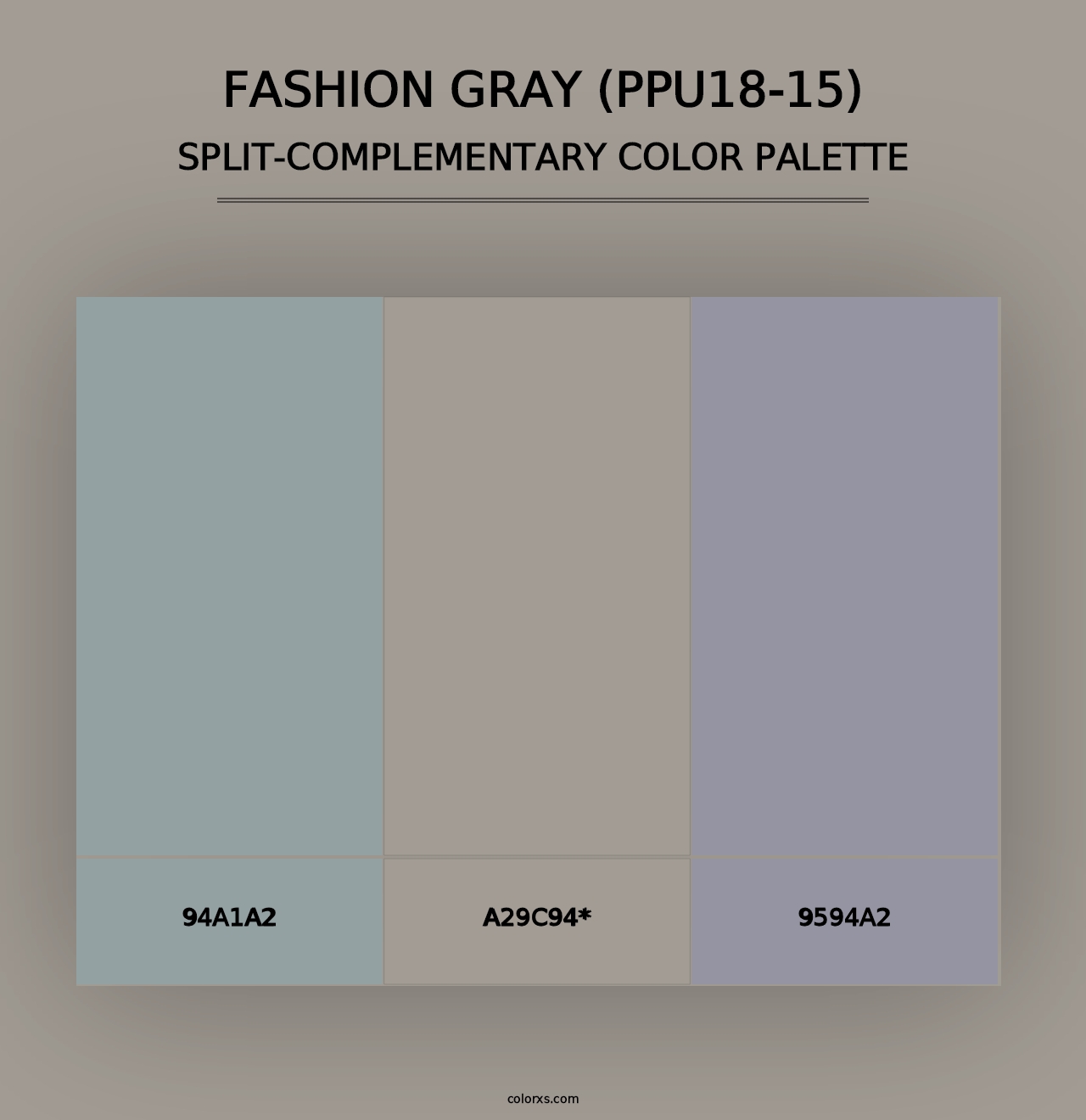 Fashion Gray (PPU18-15) - Split-Complementary Color Palette