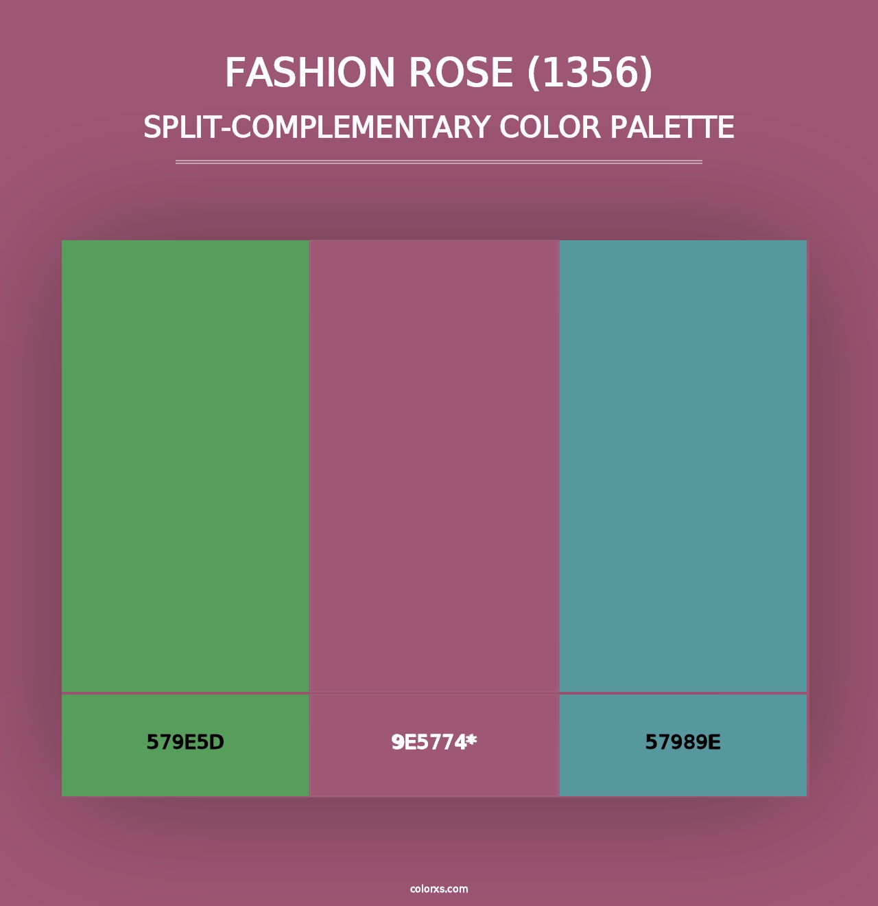 Fashion Rose (1356) - Split-Complementary Color Palette