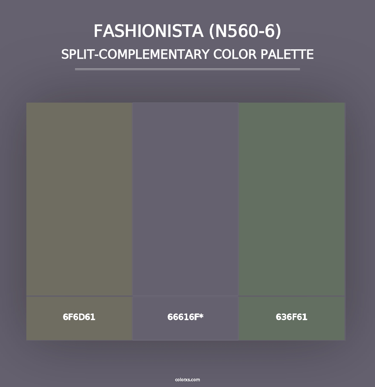 Fashionista (N560-6) - Split-Complementary Color Palette