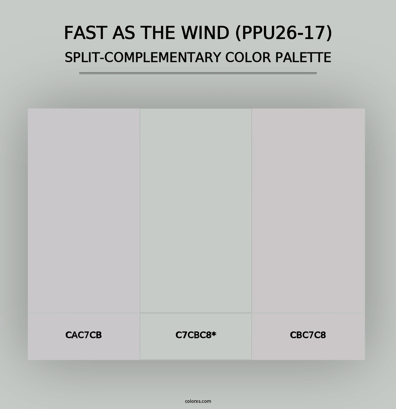 Fast As The Wind (PPU26-17) - Split-Complementary Color Palette