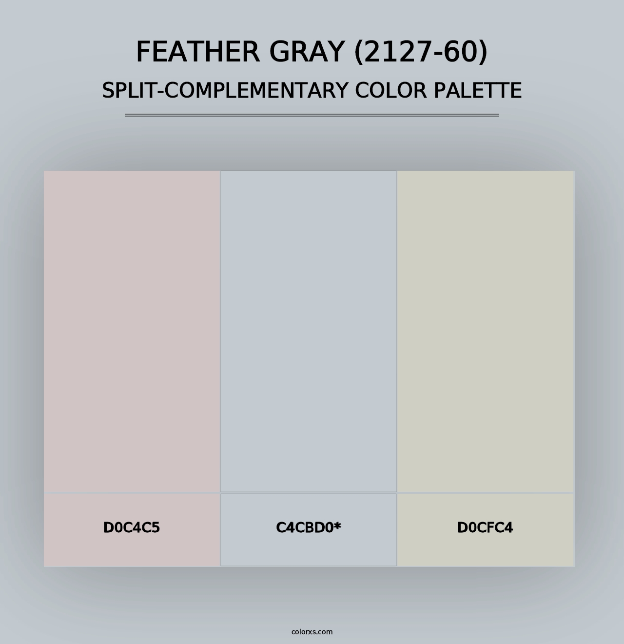 Feather Gray (2127-60) - Split-Complementary Color Palette