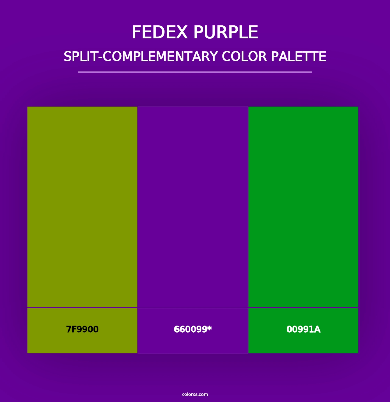 FedEx Purple - Split-Complementary Color Palette