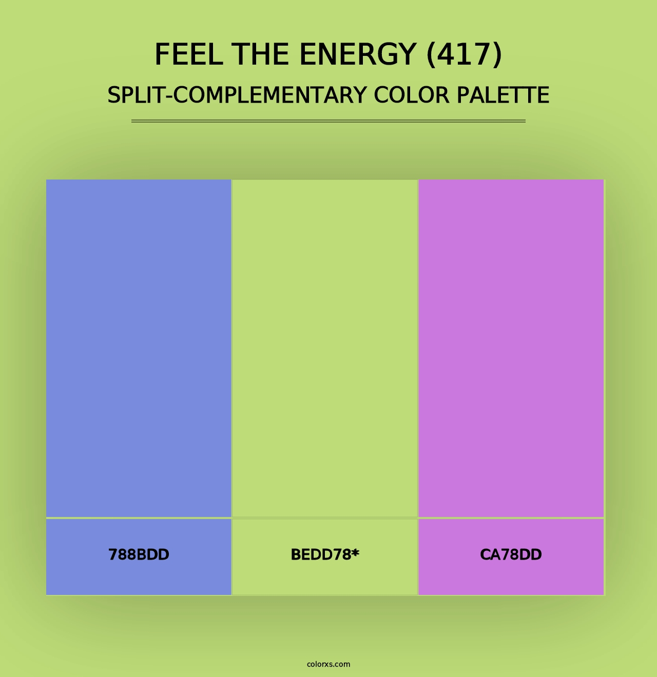 Feel the Energy (417) - Split-Complementary Color Palette