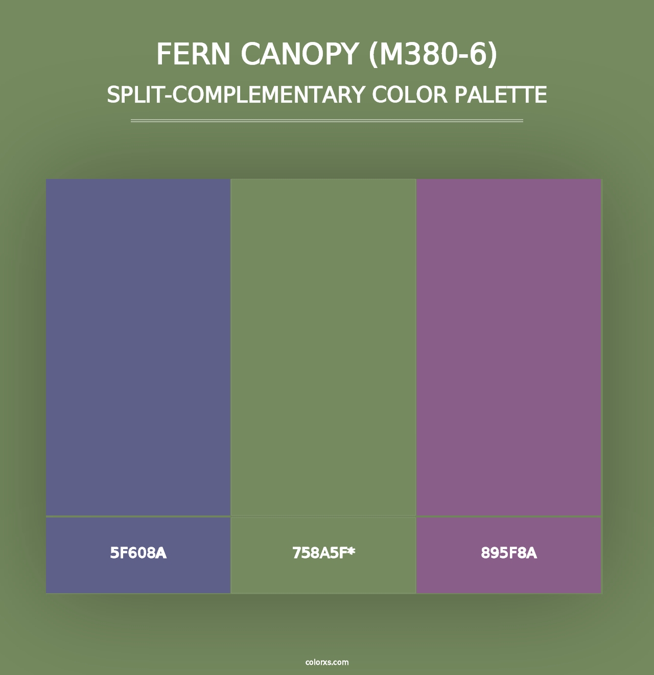 Fern Canopy (M380-6) - Split-Complementary Color Palette