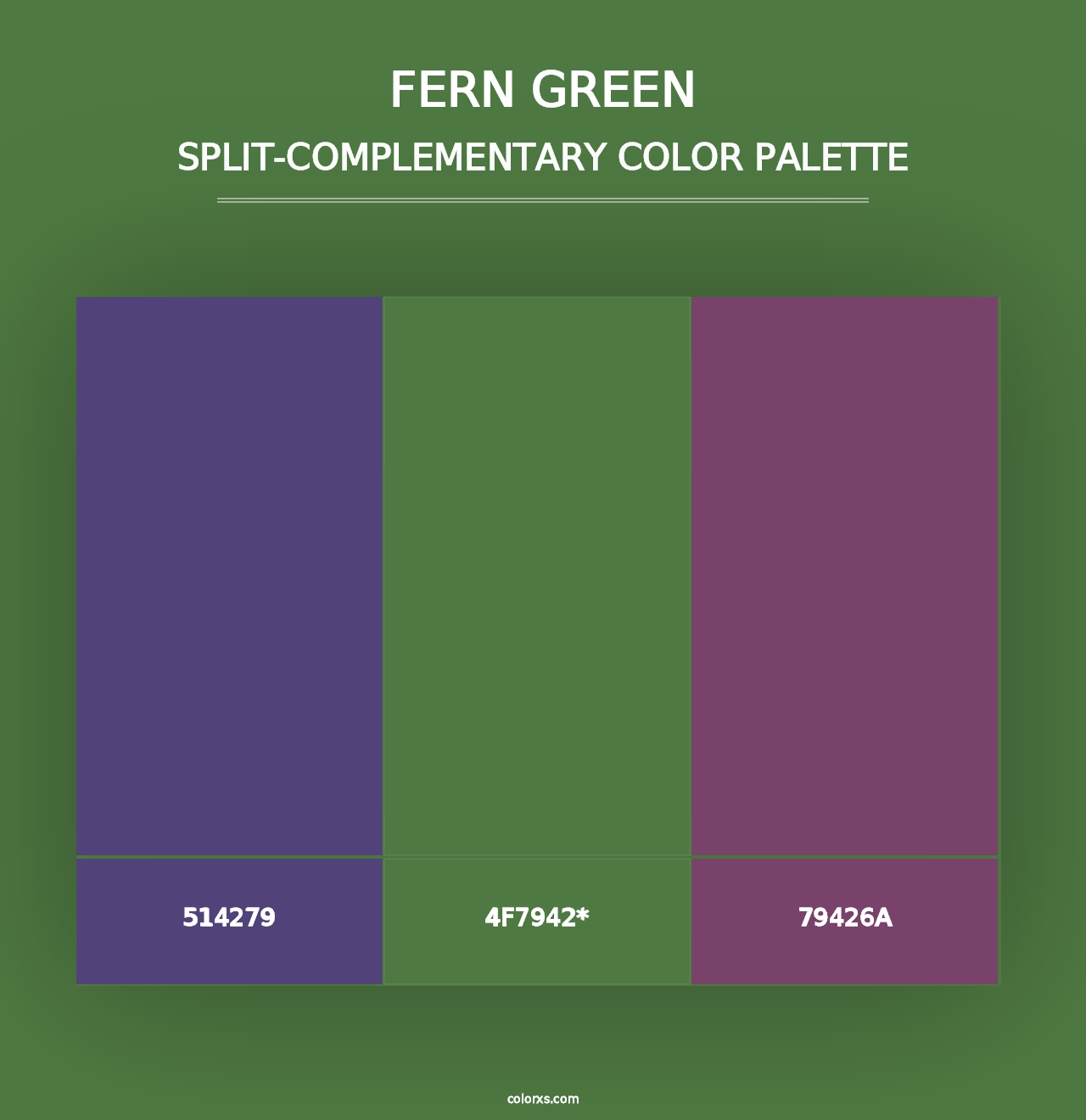 Fern green - Split-Complementary Color Palette