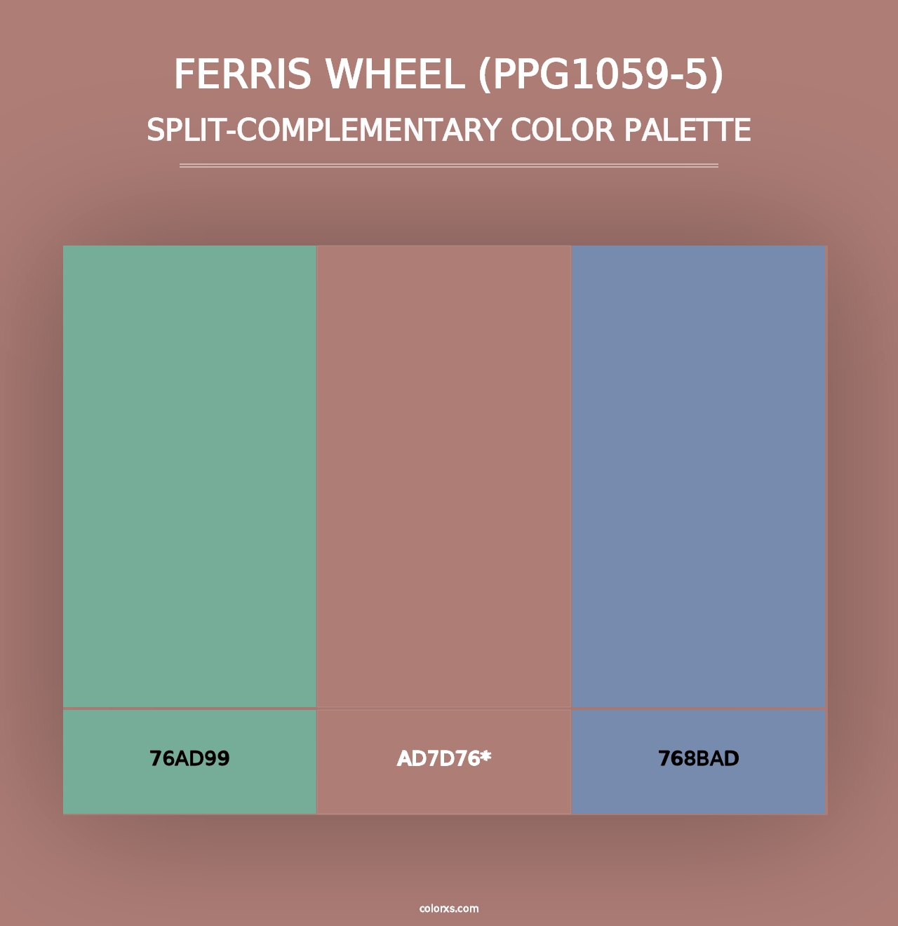 Ferris Wheel (PPG1059-5) - Split-Complementary Color Palette