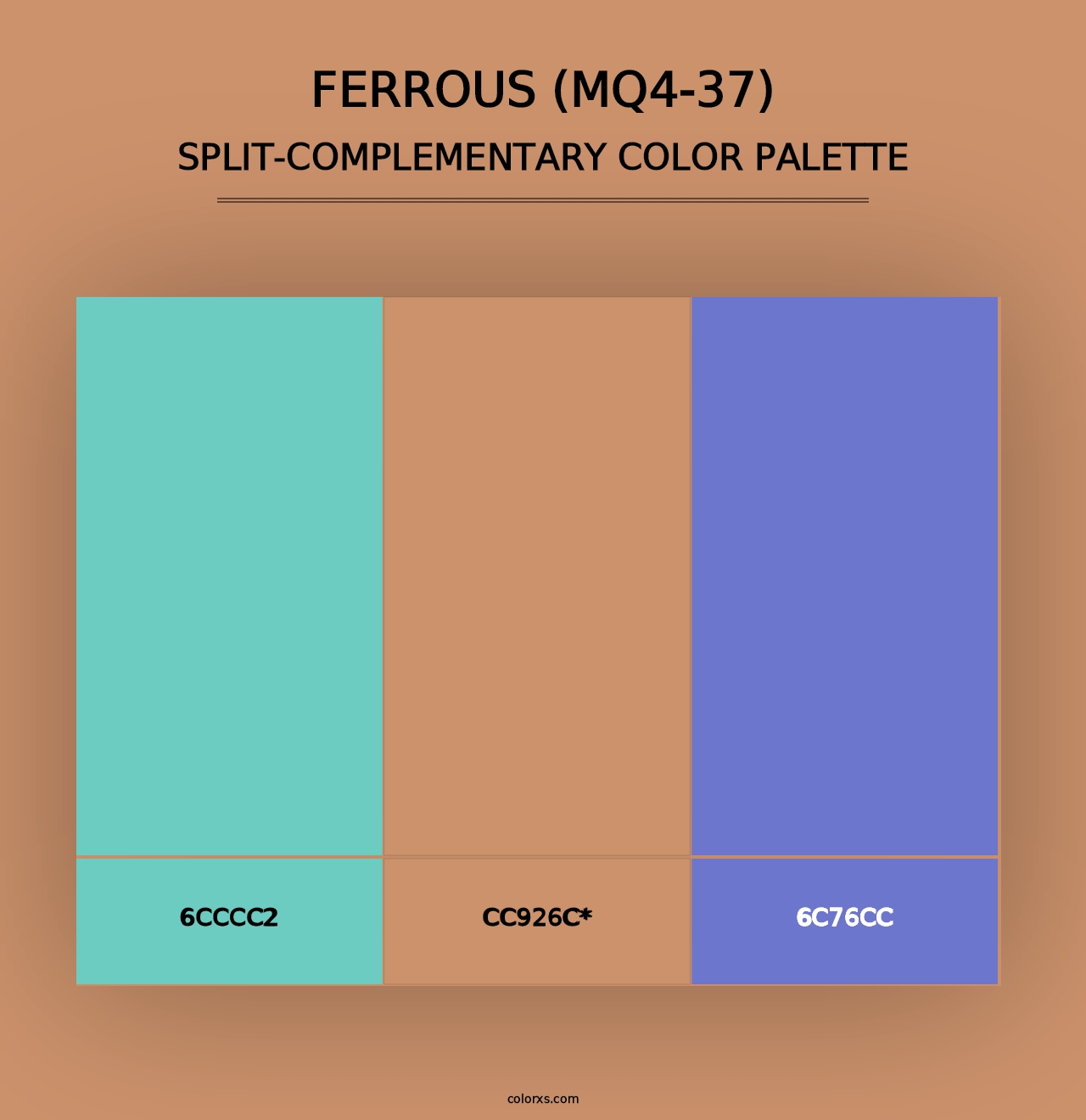 Ferrous (MQ4-37) - Split-Complementary Color Palette