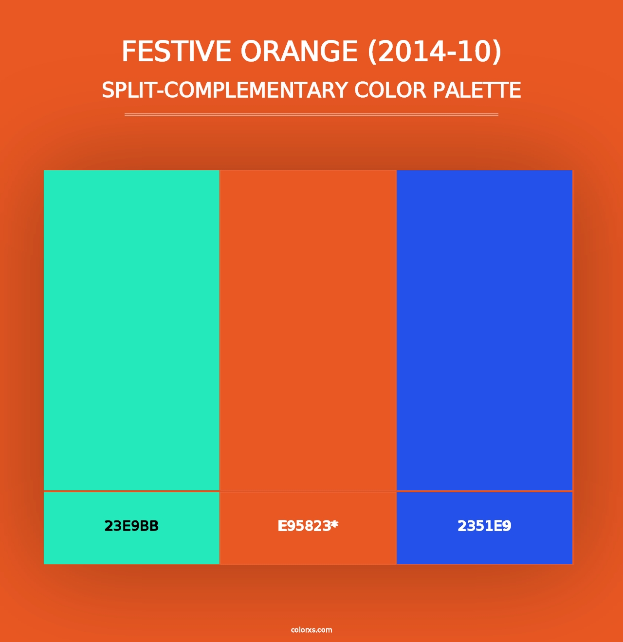 Festive Orange (2014-10) - Split-Complementary Color Palette