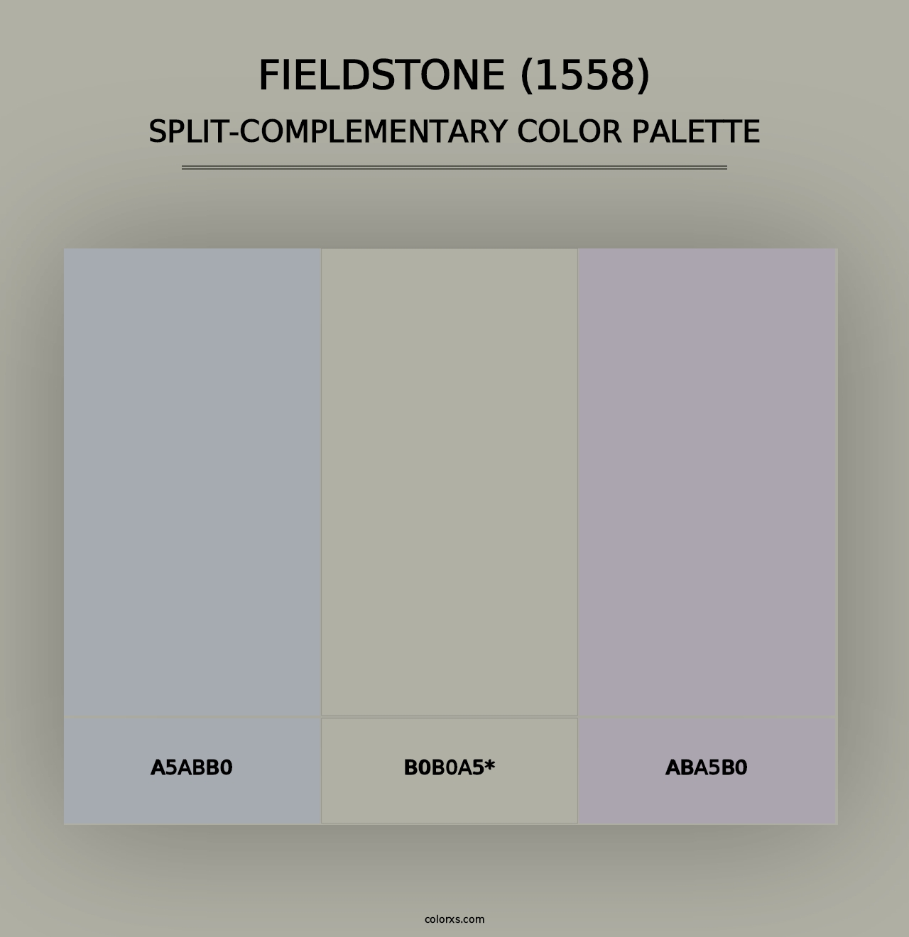 Fieldstone (1558) - Split-Complementary Color Palette