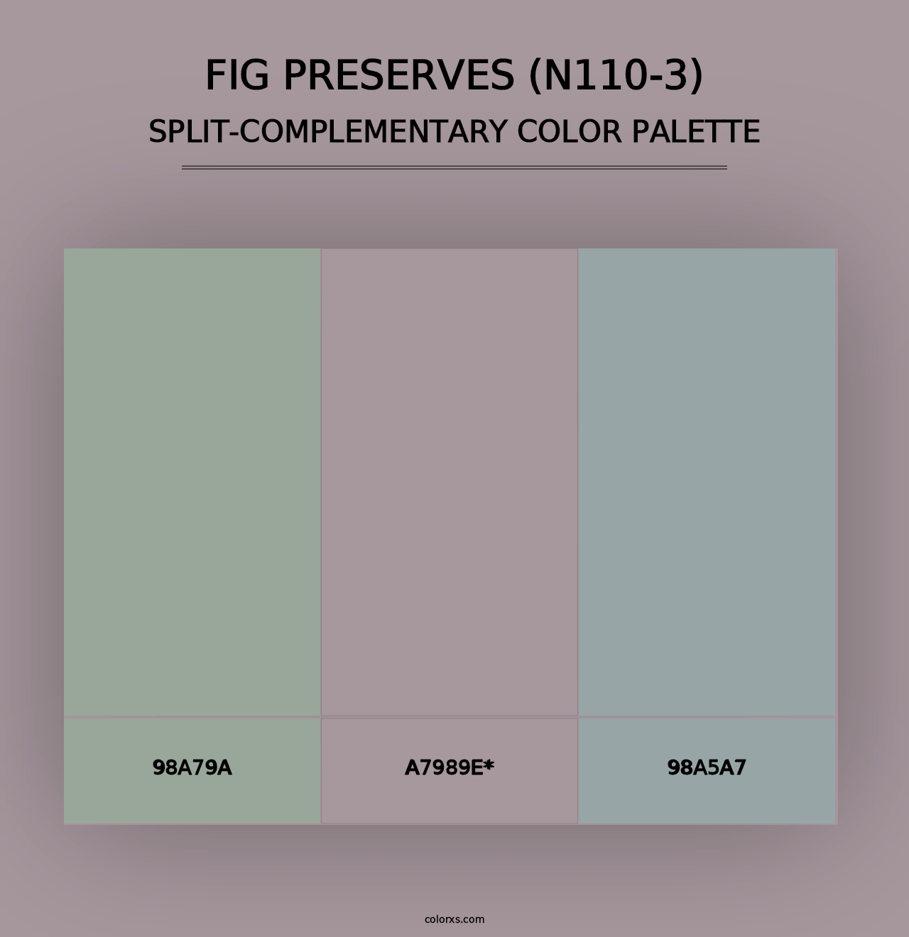 Fig Preserves (N110-3) - Split-Complementary Color Palette