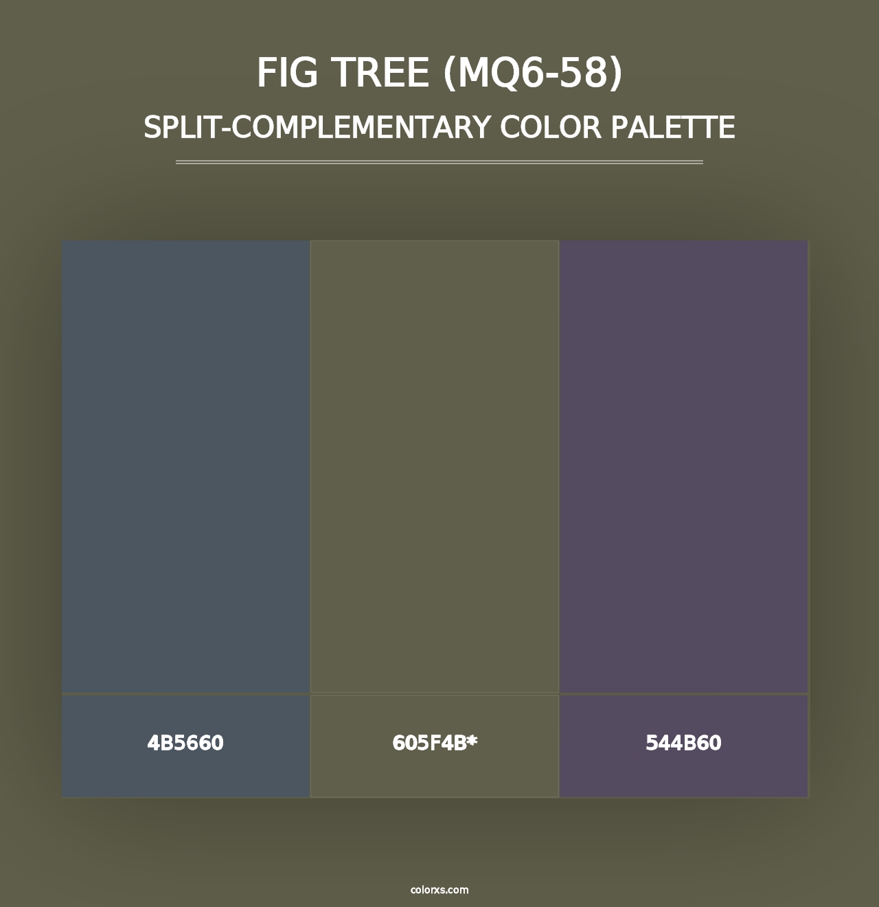 Fig Tree (MQ6-58) - Split-Complementary Color Palette