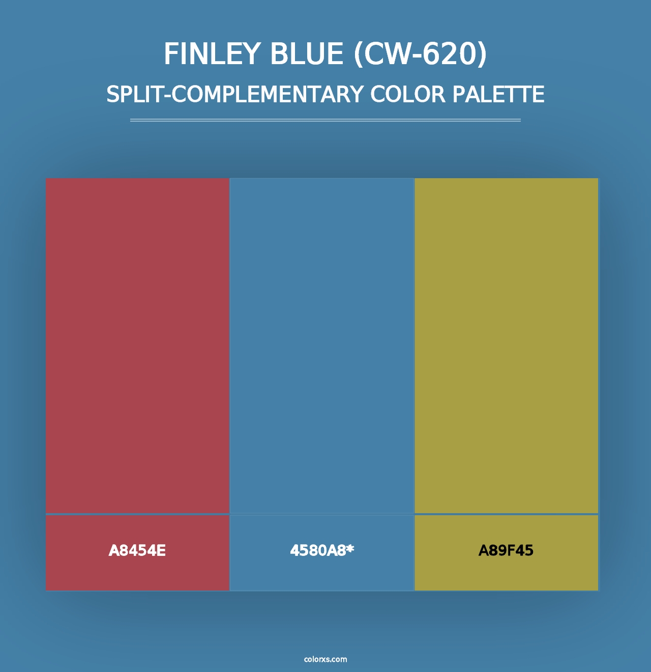 Finley Blue (CW-620) - Split-Complementary Color Palette