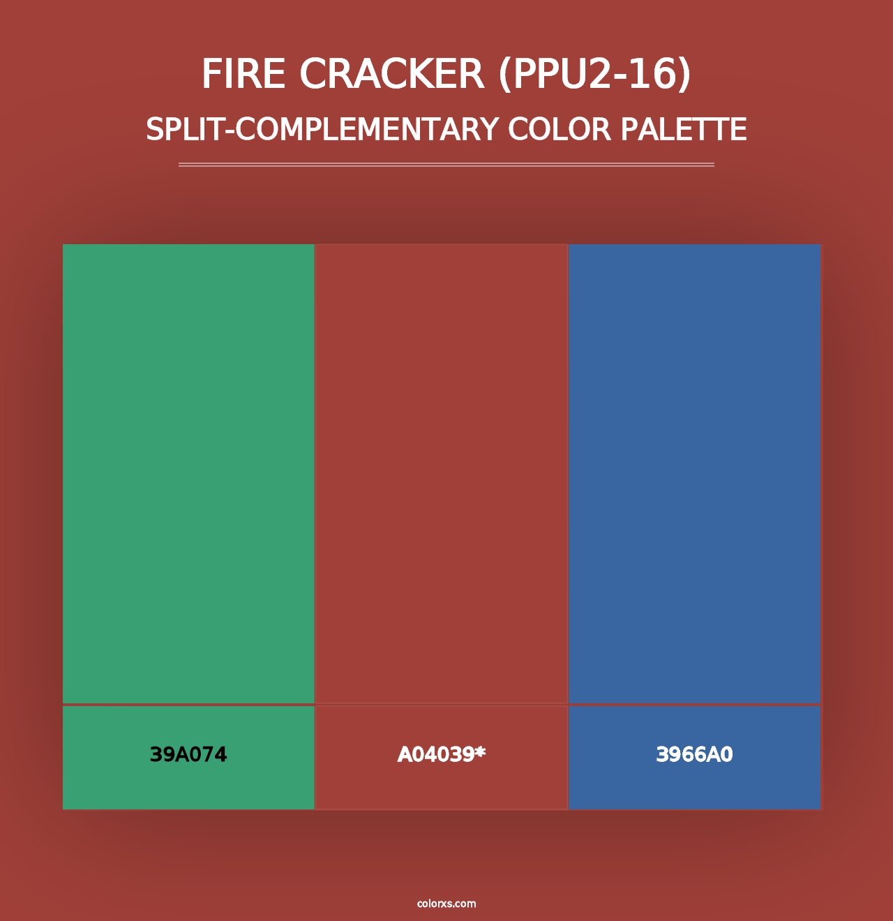 Fire Cracker (PPU2-16) - Split-Complementary Color Palette