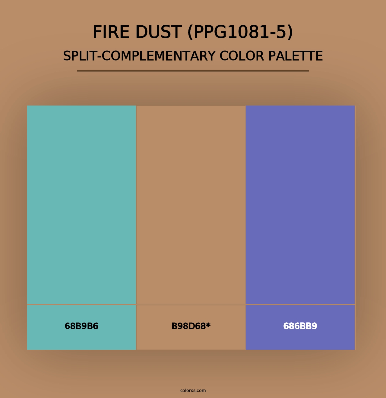 Fire Dust (PPG1081-5) - Split-Complementary Color Palette