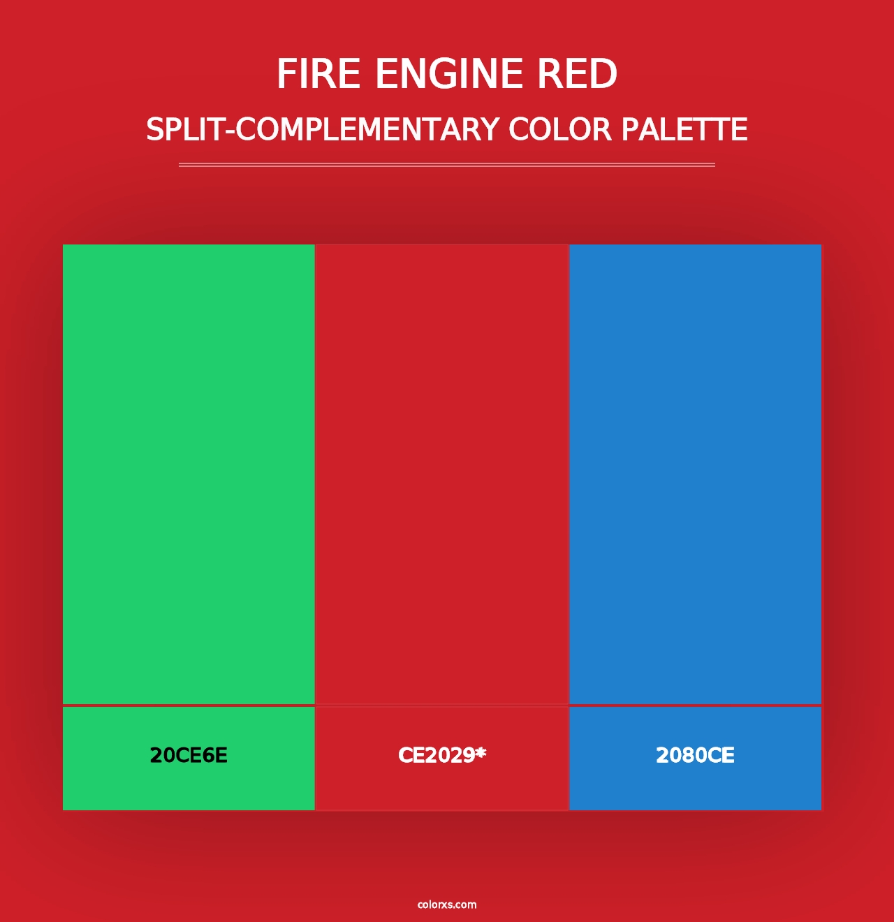 Fire Engine Red - Split-Complementary Color Palette