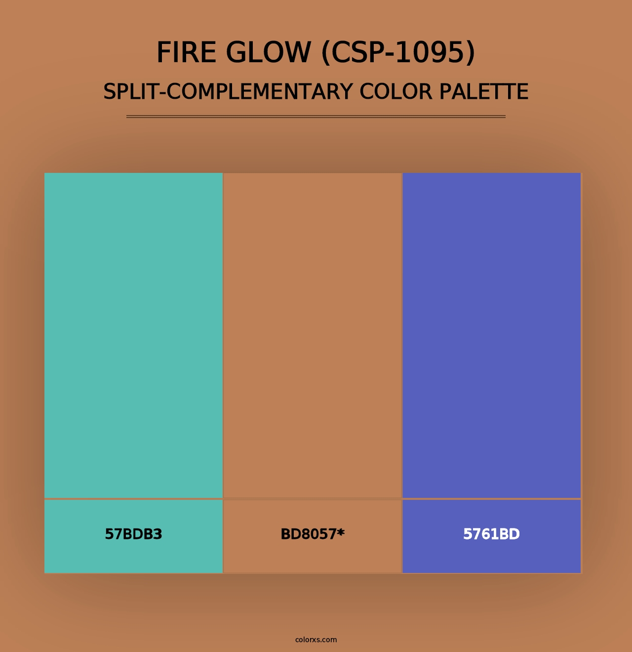 Fire Glow (CSP-1095) - Split-Complementary Color Palette