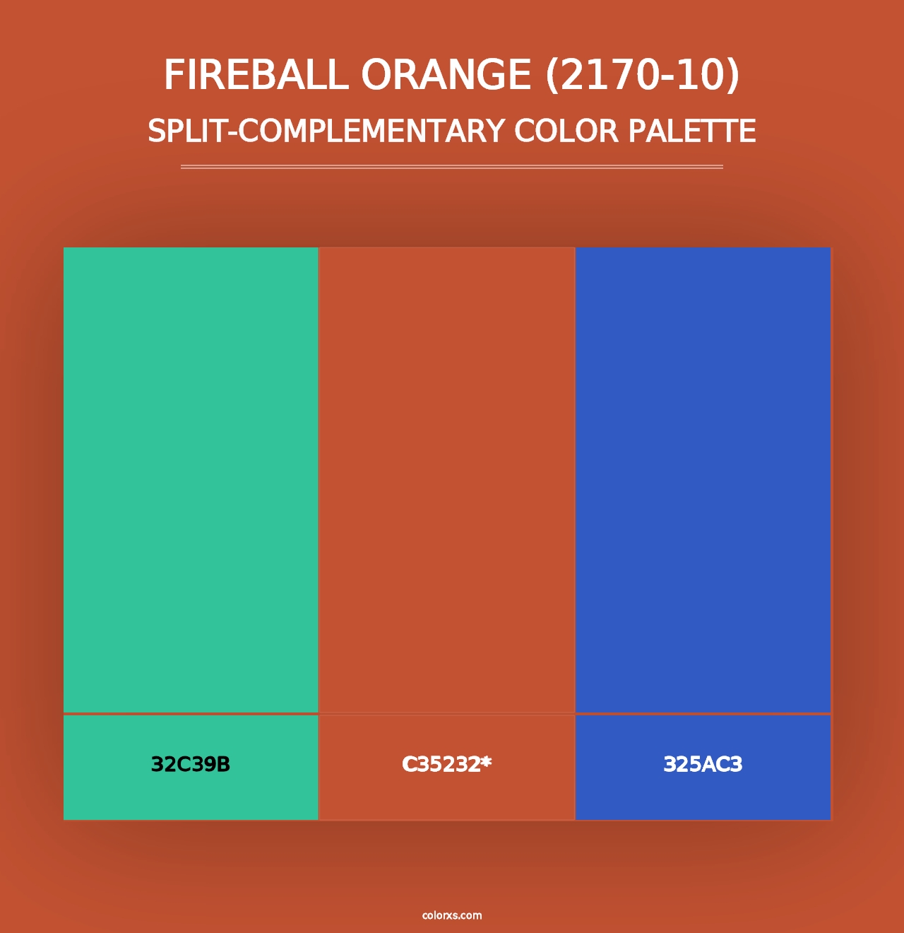 Fireball Orange (2170-10) - Split-Complementary Color Palette