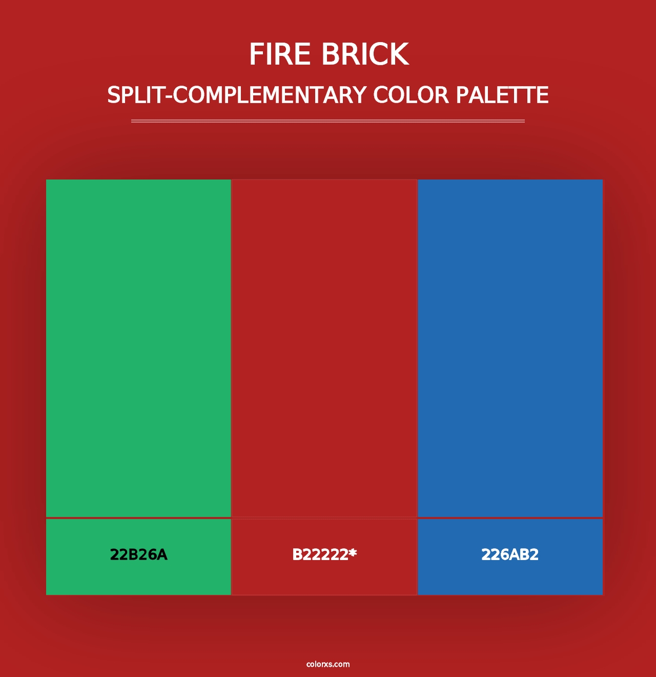 Fire Brick - Split-Complementary Color Palette