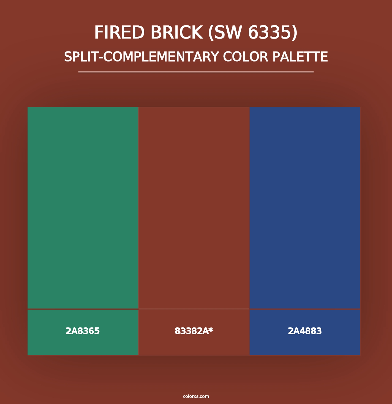 Fired Brick (SW 6335) - Split-Complementary Color Palette